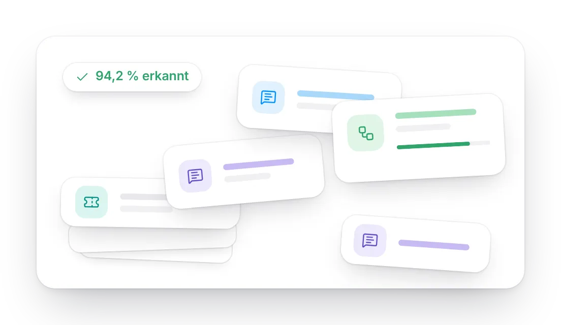 Die Agenten trainieren an alten Tickets und schlagen daraus passende Q&As und Workflows vor.