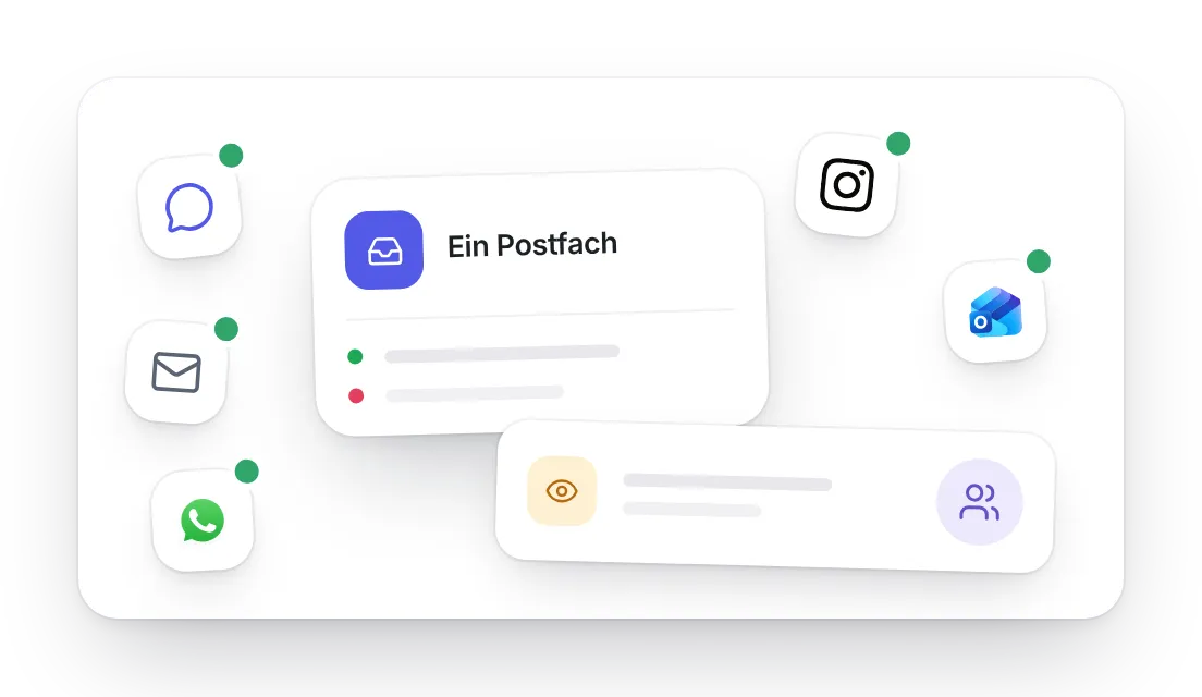 Die Kanäle sind live: Chat, E-Mail, WhatsApp und Instagram laufen in einem Postfach zusammen.